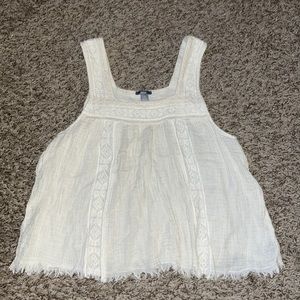 Cream Flowy Tank Top